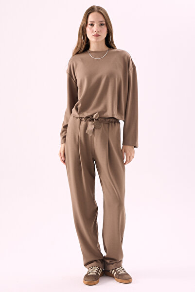 CrepTekstil Crep Women's Soft Textured Viscose Diver Comfortable Cut Sweatshi...