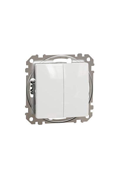 OEM Intrerupator dublu cap scara Schneider Sedna SDD111108, incastrat, alb