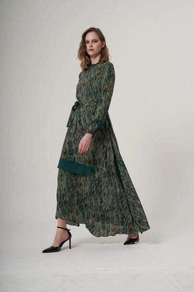 MissWhence Patterned Maxi Plus Size Dress