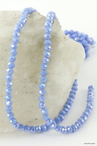 ZERO LAND Spt-Gld Colorful Crystal String Stone 4 mm (101538) Blue