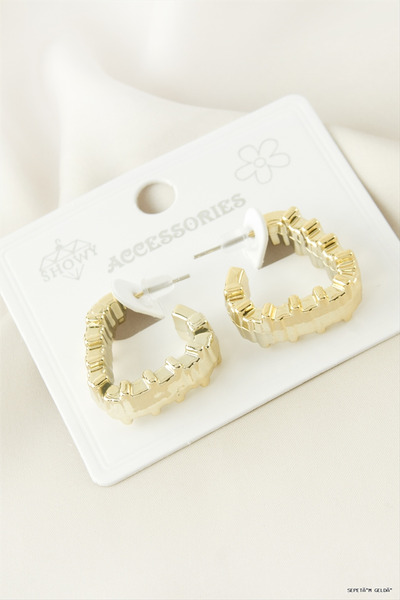 ZERO LAND Spt-Gld Triangle Plastic (102901) Earrings Yellow