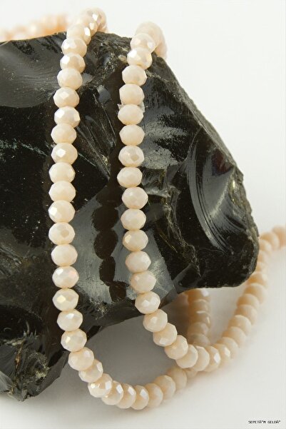 ZERO LAND Spt-Gld Colorful Crystal String Stone 4 (101614) mm Cream