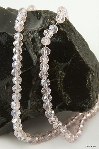 ZERO LAND Spt-Gld Colorful Crystal String Stone 4 mm (101514) Pink