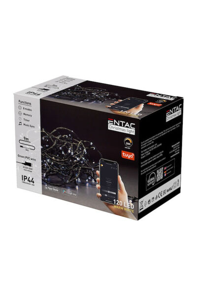 Entac 120 Λαμπάκια LED 9μ. Θερμό Λευκό σε Σειρά 1 τεμάχιο Κωδικός: 15.004.0084