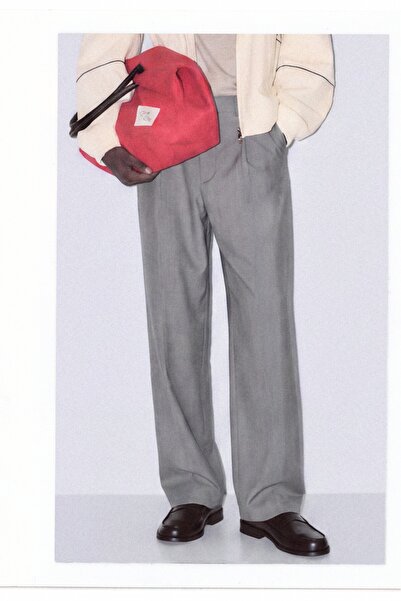 Pull & Bear Pileli düz tailored fit pantolon