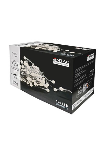 Entac 120 Λαμπάκια LED 9μ. Ψυχρό Λευκό σε Σειρά 1 τεμάχιο Κωδικός: 15.004.0011