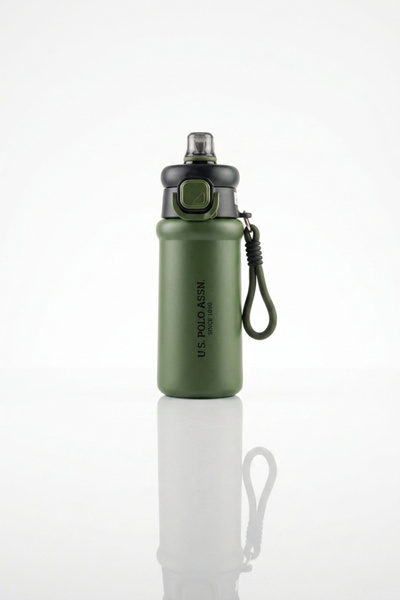 U.S. Polo Assn. Unisex Water Bottle with Lid and Strap for Sports, School, Da...