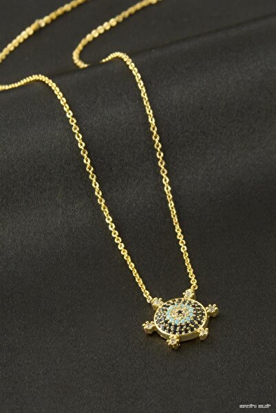 ZERO LAND Spt-Gld Rudder Zircon Stone (103342) Necklace Yellow