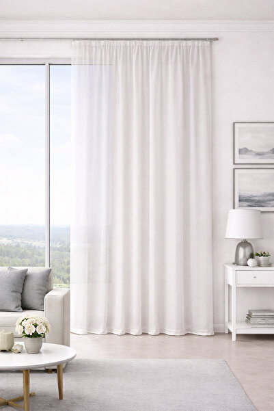 Premier Home Κουρτίνα από τούλι Silk Vual Ecru Ειδικού Μεγέθους 260X270 Χωρίς...