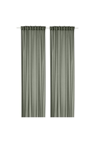 OEM Perdele transparente, 2buc 145x300 cm verde/rjns STENFRÖ Perdele