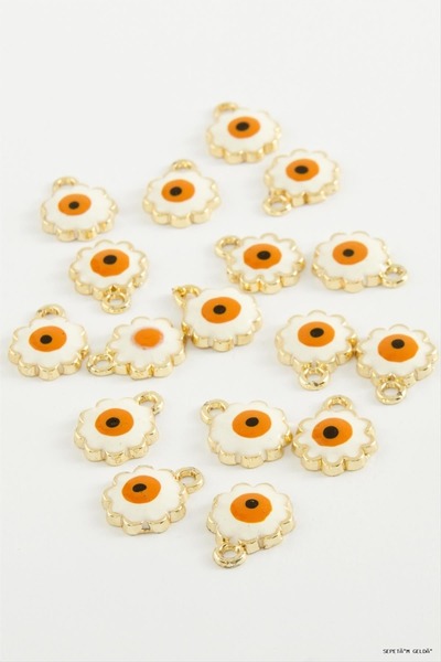 ZERO LAND Spt-Gld Flower Evil Eye Single Handle Enamel Bracelet and Pendant H...