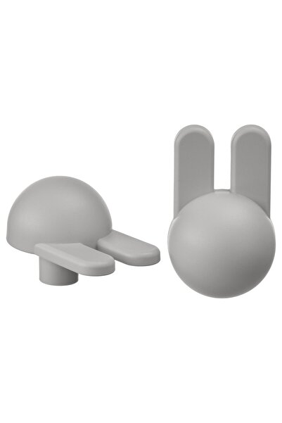 OEM Mâner rotund 38 mm gri/iepuraș GREJSIMOJS Cârlige şi organizatoare de per...