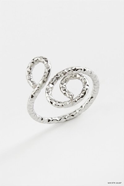 ZERO LAND Spt-Gld Flower Metal Ring (114559) Silver Color