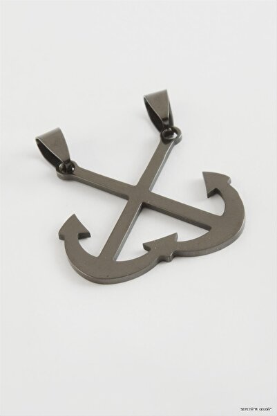 ZERO LAND Spt-Gld Anchor Steel Pendant 3.5 (113506) cm Black