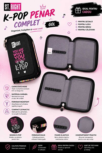 KPop Idol 🎵💗 PENAR K-POP ST.RIGHT – DESIGN TRENDY, SPAȚIOS ȘI PRACTIC 💗🎵