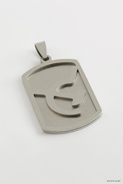 ZERO LAND Spt-Gld Arrow Bow Steel Pendant 2.5X4 cm (113457) Silver Color