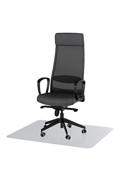 OEM Scaun rotativ cu brațe protecție pentru pardoseală gri închis MARKUS Scau...