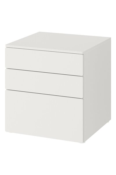 OEM Comodă 3 sertare 60x57x63 cm alb/alb SMÅSTAD / PLATSA SMÅSTAD combinaţii
