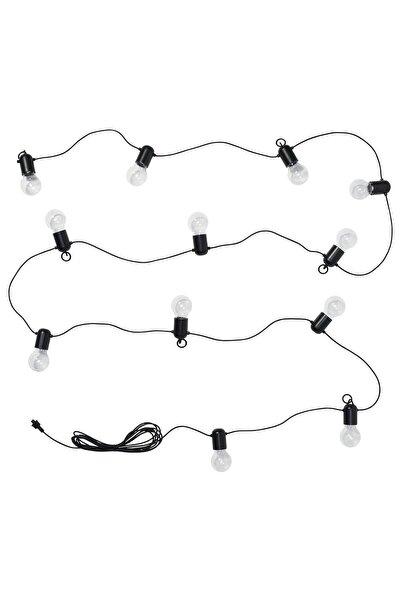 OEM Φωτοσειρά LED 12 λαμπάκια εξωτερικού χώρου μαύρη SVARTRÅ