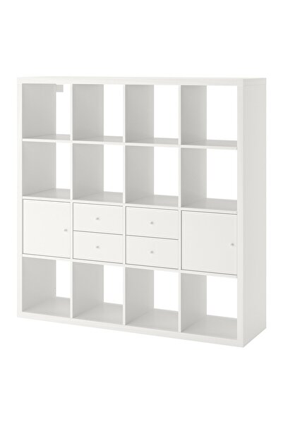 OEM Etajeră cu 4 organizatoare 147x147 cm alb KALLAX Etajere