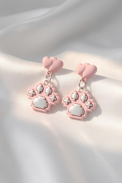 Elifsu Jewelry Y2K Earrings High Quality Zircon Plated Cat Paw Figured Heart ...