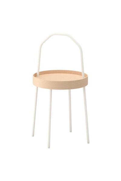 OEM Măsuță auxiliară 38 cm alb BURVIK Mese auxiliare