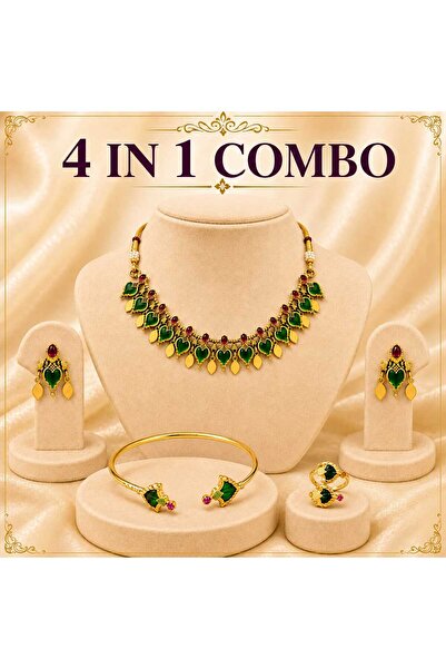 Generic Palakka Ilakkathali Necklace 4 in 1 combo set