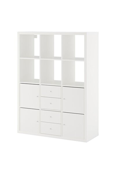 OEM Etajeră cu 6 organizatoare 112x147 cm alb KALLAX Etajere