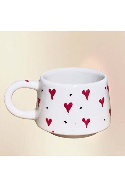 Generic Brand Handmade Ceramic Coffee Tea Cup with Heart Pattern
