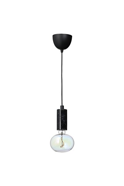 OEM Lustră cu bec marmură negru/eliptic multicolor MARKFROST / MOLNART Lustre
