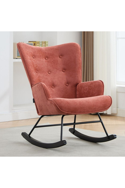 Baytonia Renee Rocking Recliner - Orange and Black
