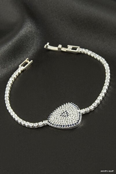 ZERO LAND Spt-Gld Oval Zircon Stone Children's Bracelet 16 cm (110636) Silver...