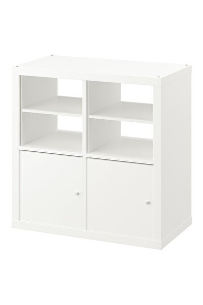 OEM Etajeră 77x77 cm cu 2 uși/cu 2 accesorii poliță alb KALLAX Etajere