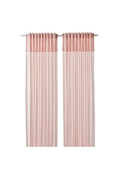 OEM Draperii, 2buc 145x300 cm roz pal roz/rjns MOALISA Draperii care filtreaz...