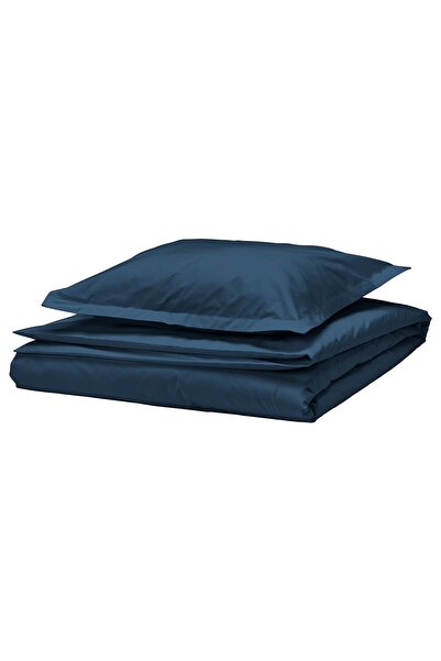 OEM Duvet cover + Pillow 150x200/50x60 cm dark blue HAMPFLOCKEL Duvet cover sets