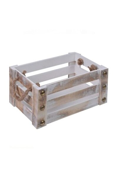 YUPY Decorative wooden crate, White Gold, YUPY®, 25x16x13 cm