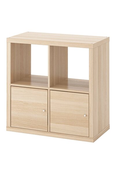 OEM Etajeră cu uşi 77x77 cm aspect stejar antichizat KALLAX Etajere