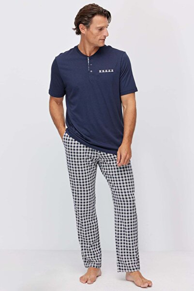 PAULMARK Men's Patterned Pajama Set