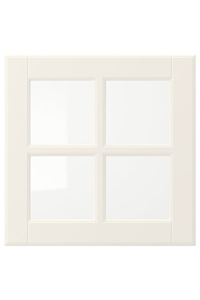 OEM Uşă sticlă 40x40 cm alb murdar BODBYN Fronturi de bucătărie BODBYN