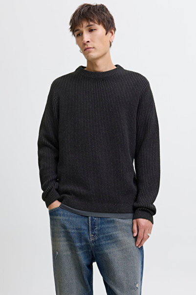 Jack & Jones Pulover tricotat pentru bărbați, cu croială normală și guler tip...