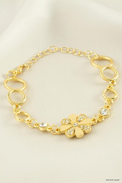 ZERO LAND Spt-Gld Daisy Stone (114632) Bracelet Yellow