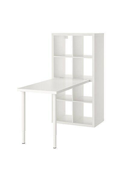 OEM Combinaţie birou 77x139x147 cm alb KALLAX / LINNMON Etajere