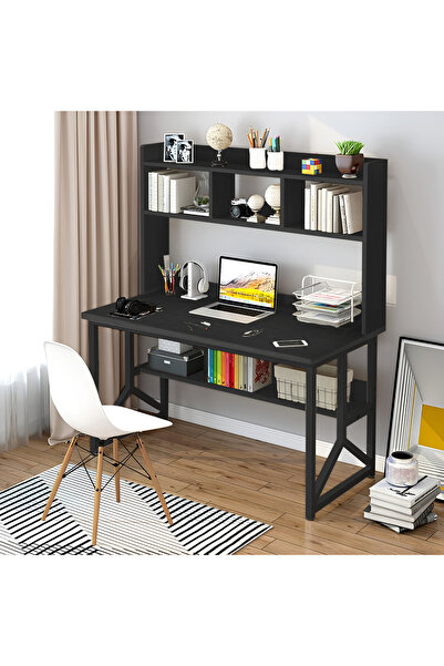 ZUIHAO 120X60X141cm Computer Desk with Bookshelf Home Office Writing Study De...