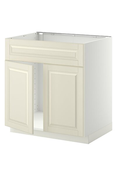OEM Mască chiuvetă+2 uşi/front 80x60 cm alb/Bodbyn alb murdar METOD Corpuri b...