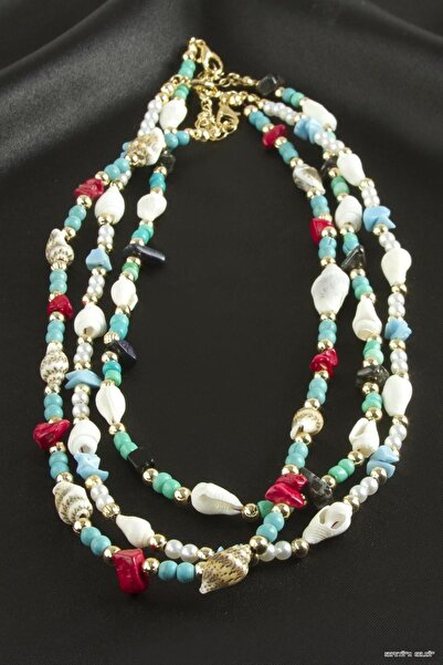 ZERO LAND Spt-Gld Sea Shell Beads (110613) Necklace Ebruli