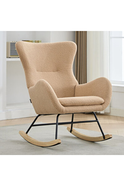 Baytonia Leto Rocking Recliner Chair - Beige and Black