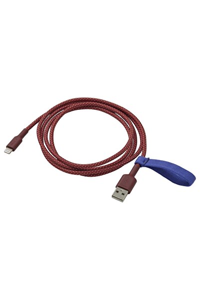 OEM Cablu USB tip A la Lightning 1.5 m roşu-maro închis LILLHULT Încărcătoare...