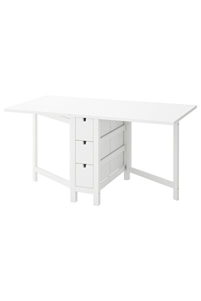 OEM Masă pliabilă 26/89/152x80 cm alb NORDEN Mese extensibile