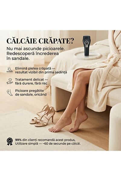mantis Pila Electrica Calcaie PRIMECARE, 3 Role Abrazive Quartz, Display Digi...