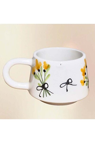 Generic Brand Handmade Ceramic Tea Coffee Mug with Floral Design